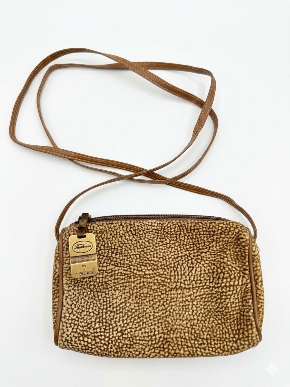 Vintage Borbonese by Redwall, made in Italy, “Occhio di Pernice” crossbody bag
